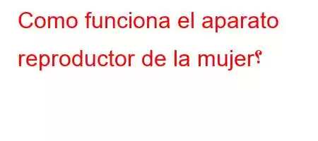 Como funciona el aparato reproductor de la mujer؟