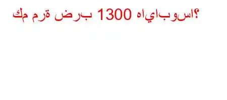 كم مرة ضرب 1300 هايابوسا؟