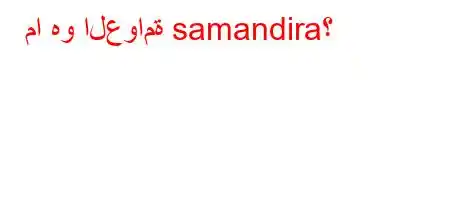 ما هو العوامة samandira؟