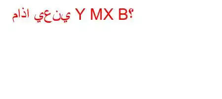 ماذا يعني Y MX B؟